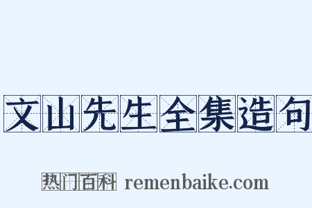 文山先生全集造句是什么意思的图片